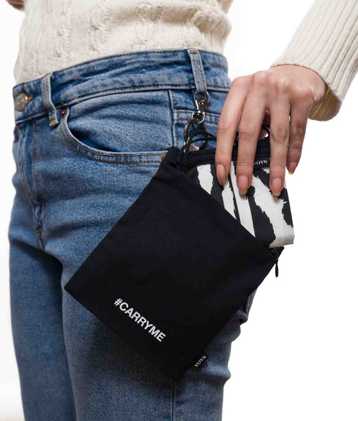 Off white black hot sale denim waist bag