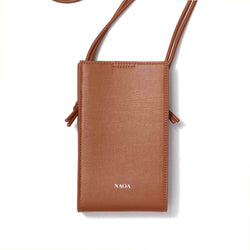 APPLE-LEATHER CROSSBODY HANDBAG