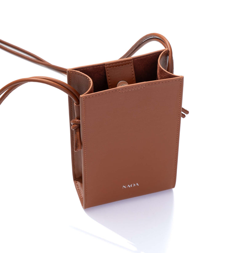 APPLE-LEATHER CROSSBODY HANDBAG