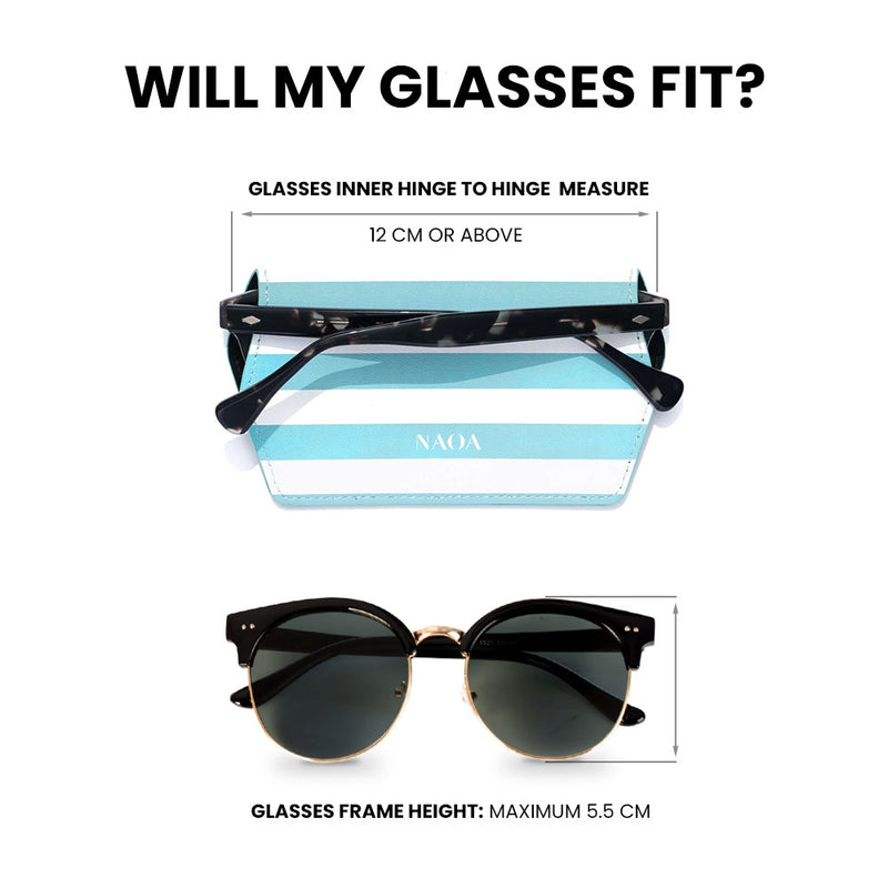 PRINTED APPLE-LEATHER SLIM GLASSES CASE